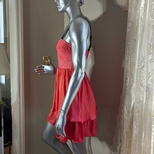 GO International Coral Fit-N-Flare Corset Dress